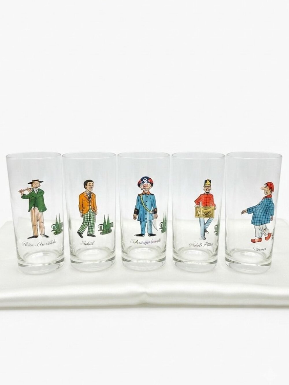 Vintage DOM Kölsch Beer Glasses Set of 5 German Stange Barware